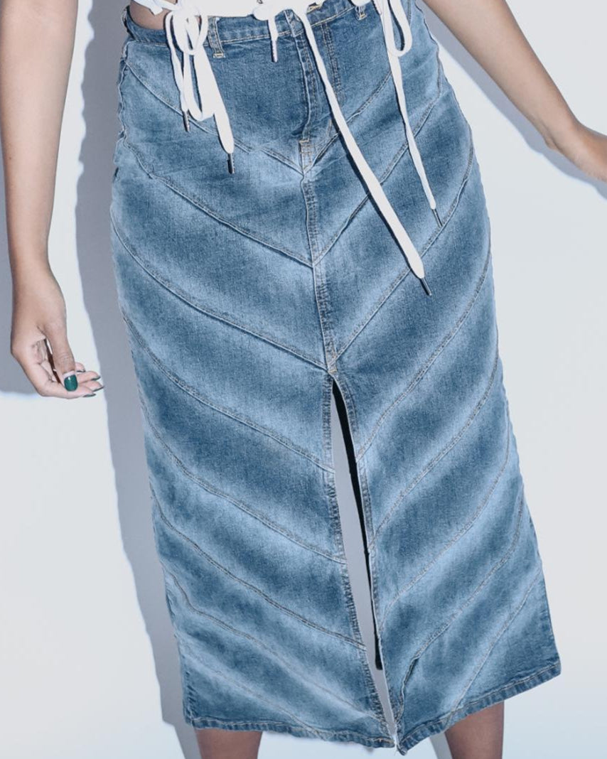 Denim Maxi Skirt