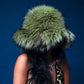 Green Faux Fur Bucket Hat