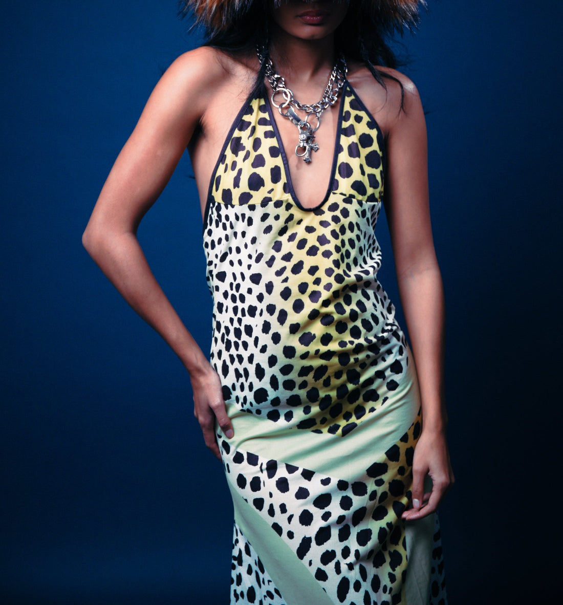 Black + Yellow Animal Print ISL Dress