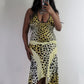 Black + Yellow Animal Print ISL Dress