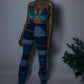 Frayed Patchwork Denim Jeans